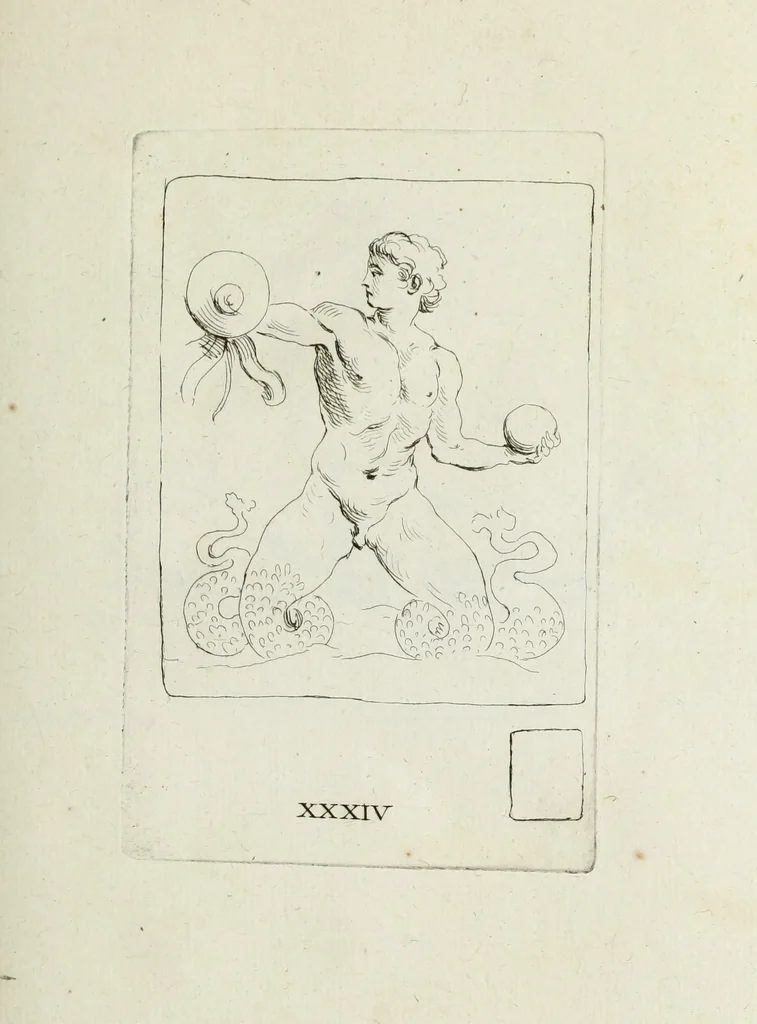 An illustration from Recueil de pierres gravees antiques, 1732, leaf 156
