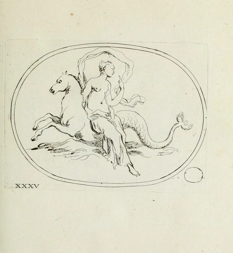 An illustration from Recueil de pierres gravees antiques, 1732, leaf 158