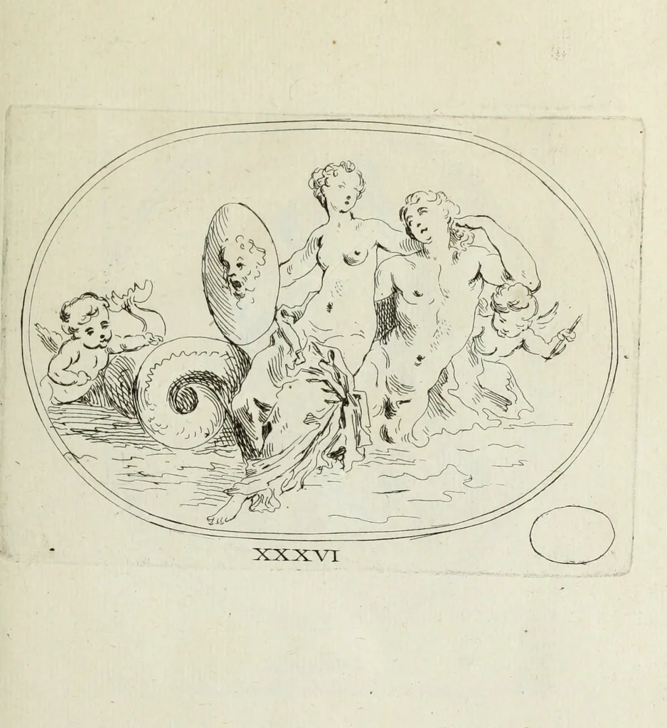 An illustration from Recueil de pierres gravees antiques, 1732, leaf 160