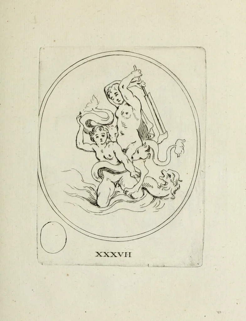 An illustration from Recueil de pierres gravees antiques, 1732, leaf 162