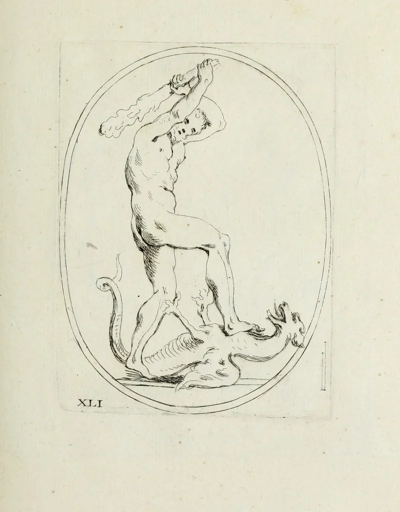 An illustration from Recueil de pierres gravees antiques, 1732, leaf 170