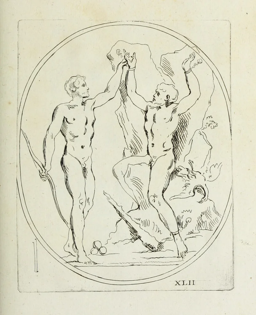 An illustration from Recueil de pierres gravees antiques, 1732, leaf 172