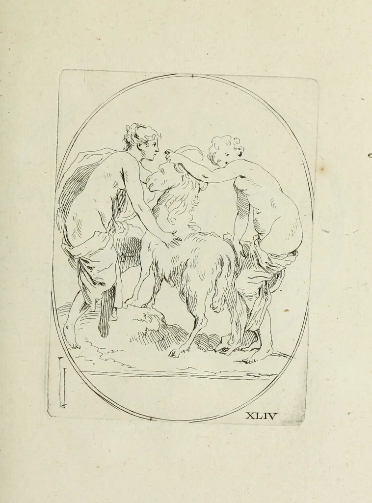 An illustration from Recueil de pierres gravees antiques, 1732, leaf 176