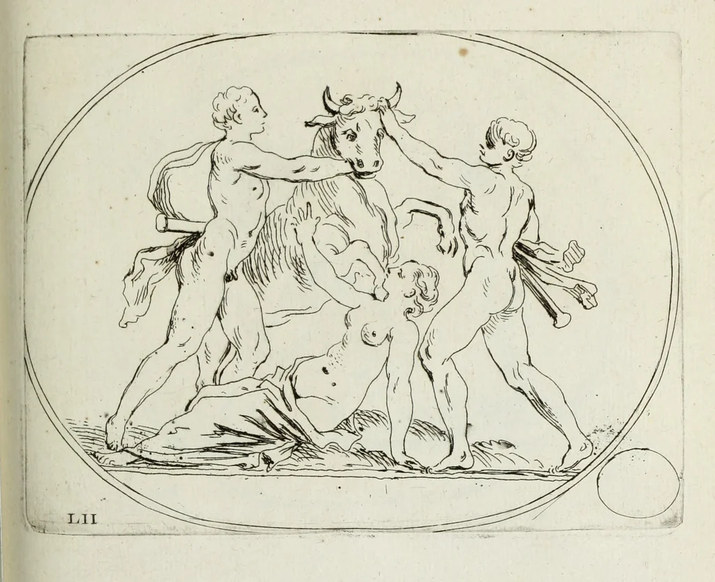 An illustration from Recueil de pierres gravees antiques, 1732, leaf 192