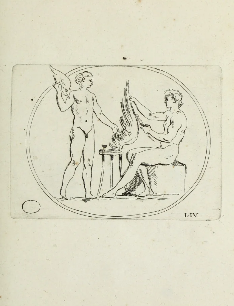 An illustration from Recueil de pierres gravees antiques, 1732, leaf 196