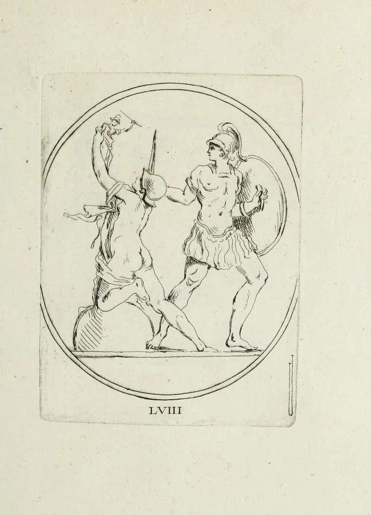 An illustration from Recueil de pierres gravees antiques, 1732, leaf 204