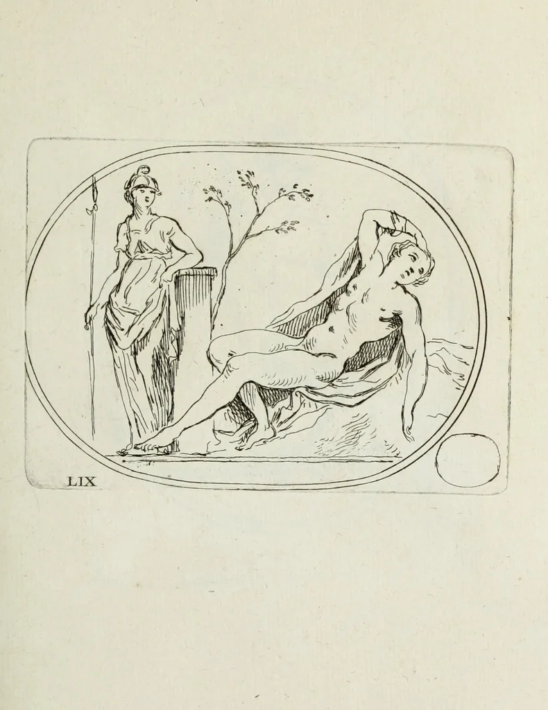 An illustration from Recueil de pierres gravees antiques, 1732, leaf 206