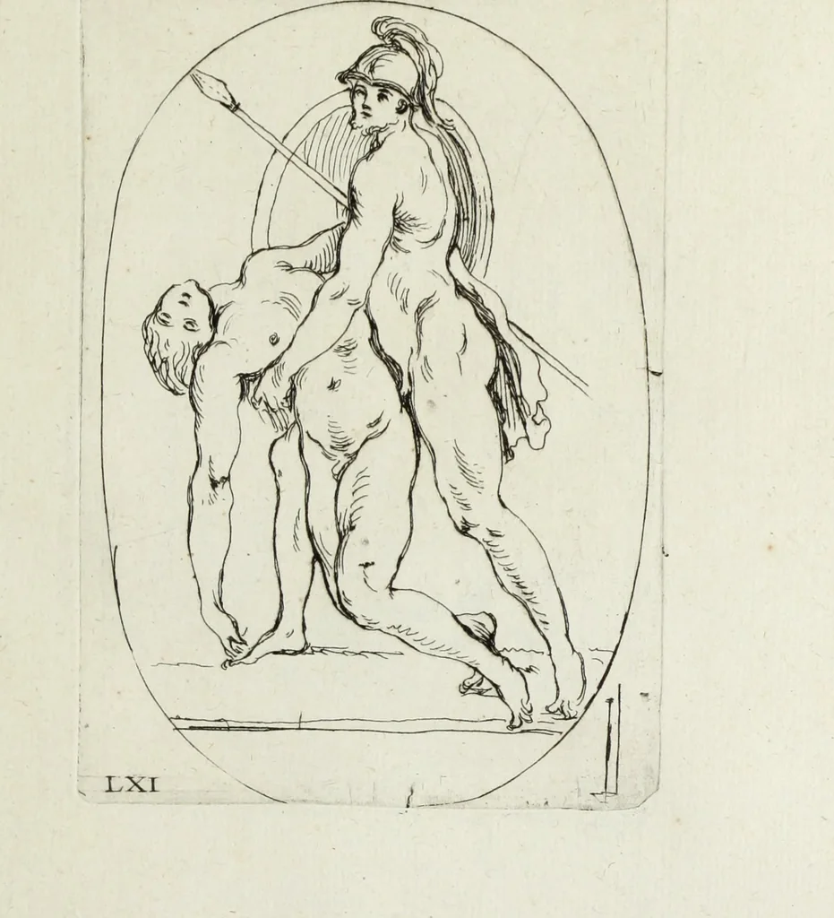 An illustration from Recueil de pierres gravees antiques, 1732, leaf 210