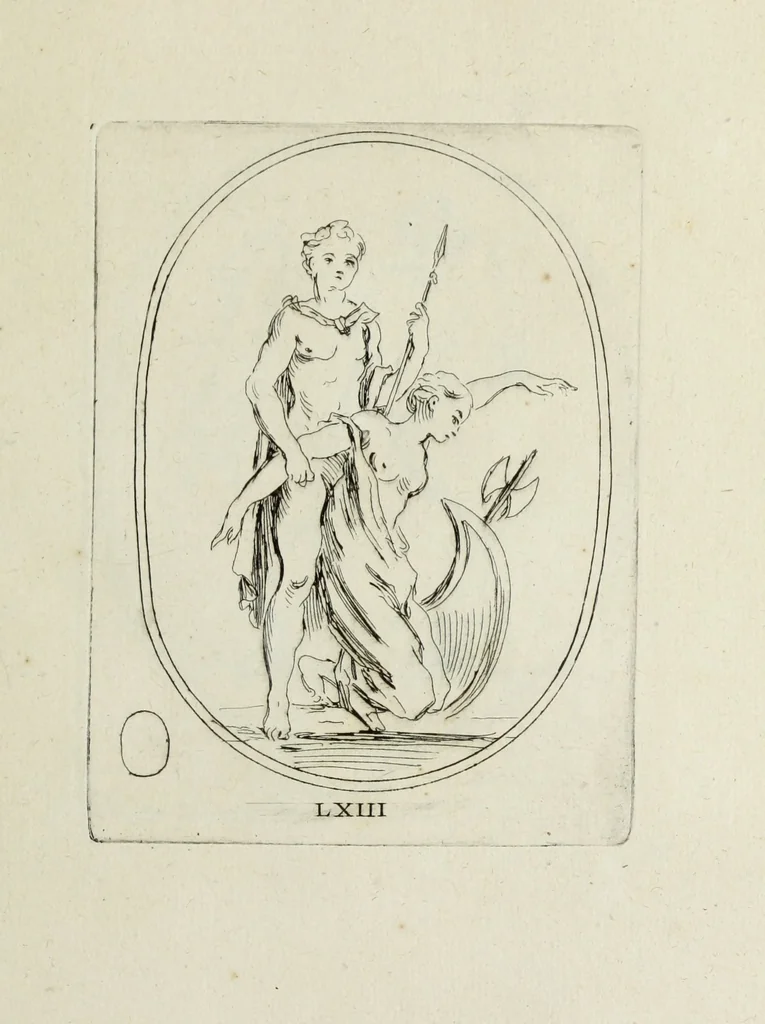 An illustration from Recueil de pierres gravees antiques, 1732, leaf 214