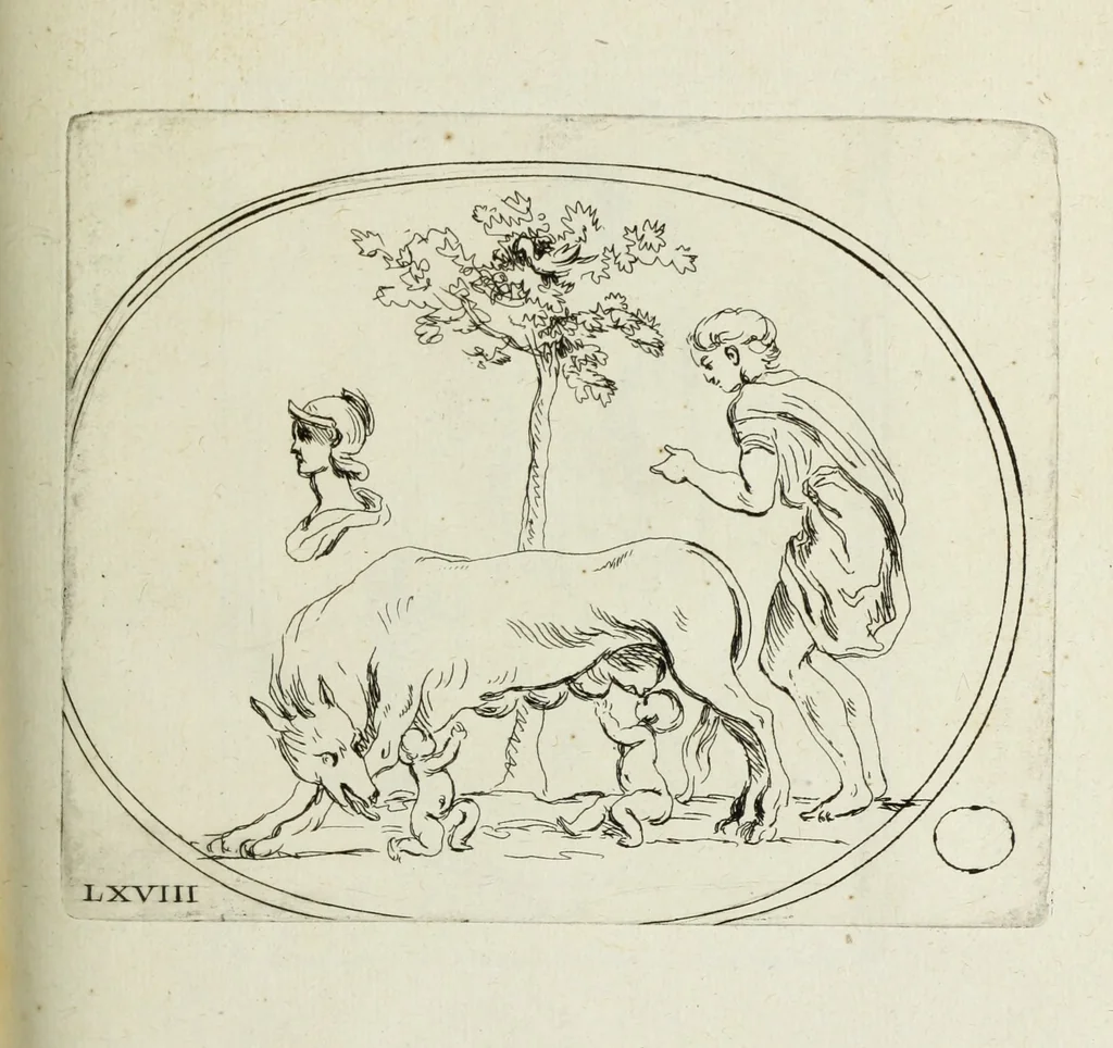 An illustration from Recueil de pierres gravees antiques, 1732, leaf 224