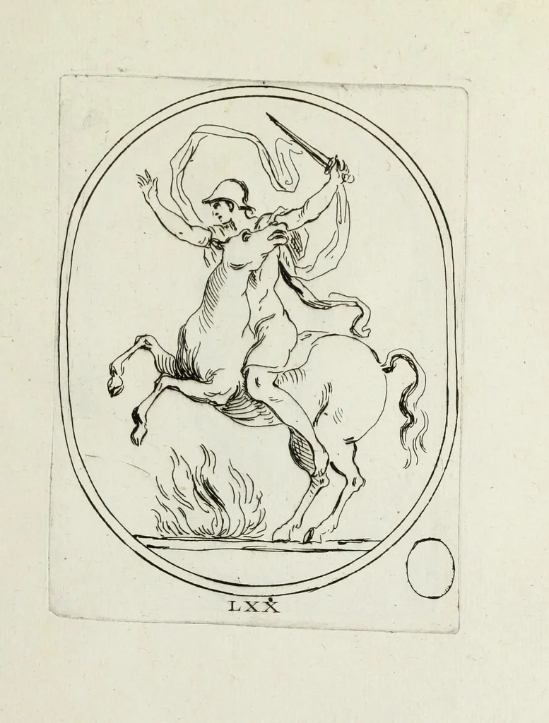 An illustration from Recueil de pierres gravees antiques, 1732, leaf 228