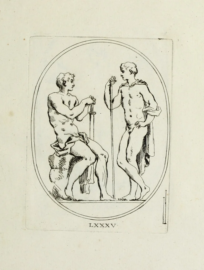 An illustration from Recueil de pierres gravees antiques, 1732, leaf 258