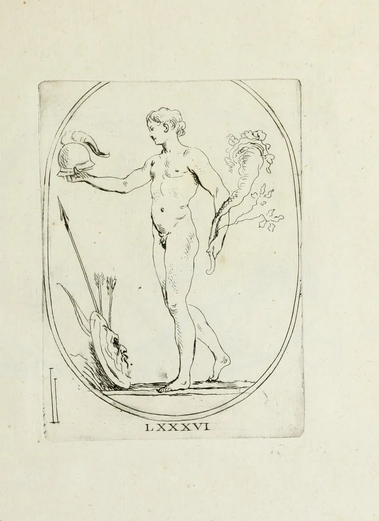 An illustration from Recueil de pierres gravees antiques, 1732, leaf 260