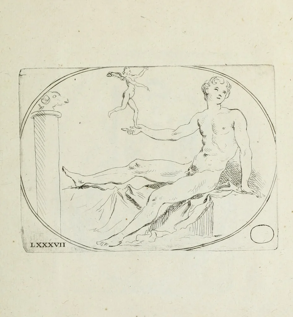 An illustration from Recueil de pierres gravees antiques, 1732, leaf 262