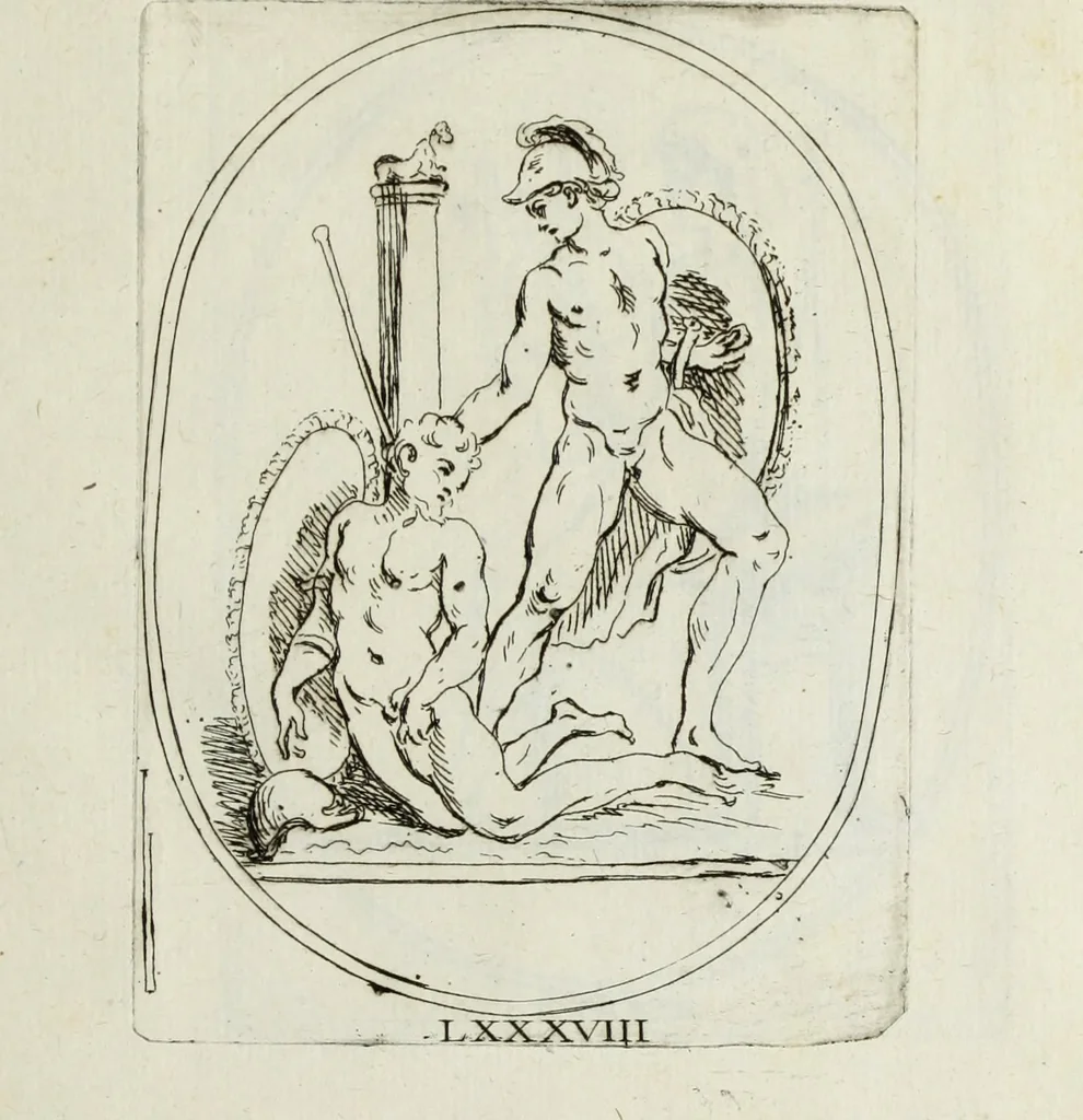 An illustration from Recueil de pierres gravees antiques, 1732, leaf 264