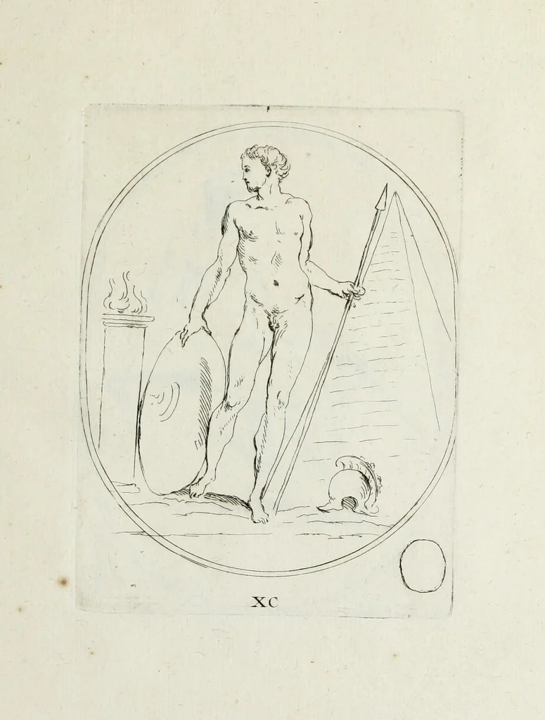 An illustration from Recueil de pierres gravees antiques, 1732, leaf 268