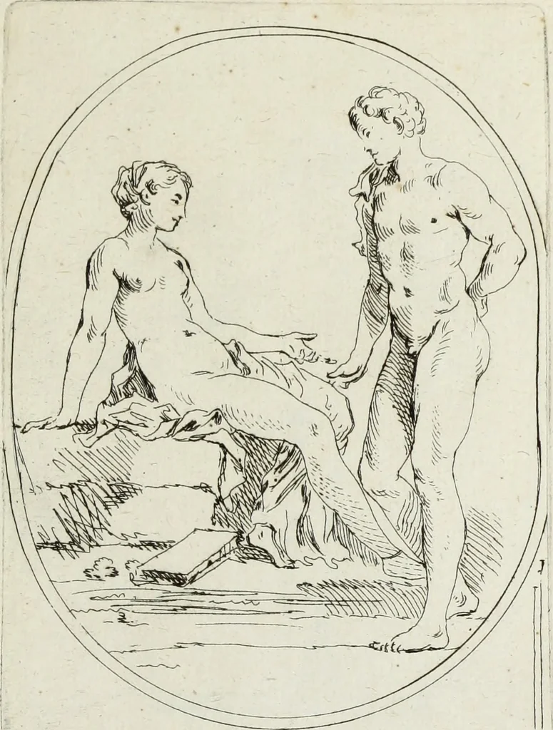 An illustration from Recueil de pierres gravees antiques, 1732, leaf 282