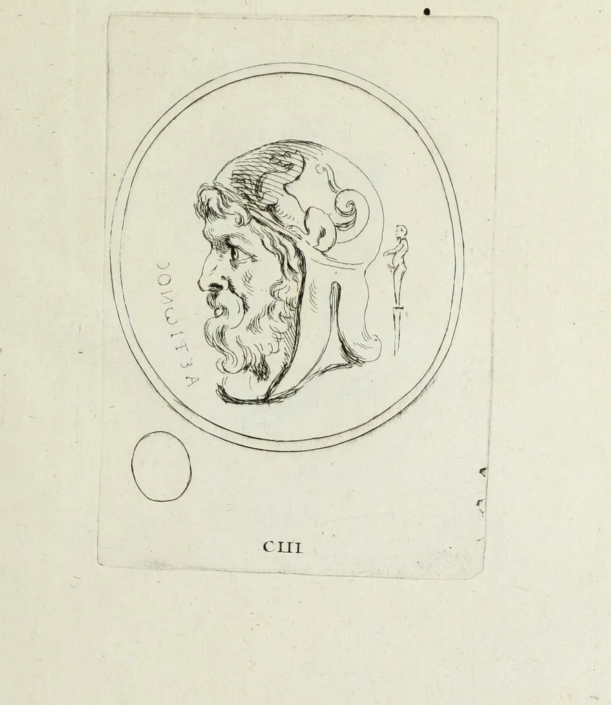 An illustration from Recueil de pierres gravees antiques, 1732, leaf 294