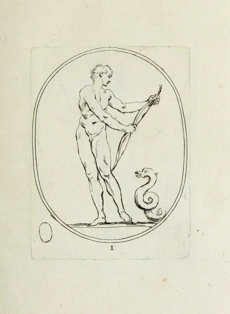 An illustration from Recueil de pierres gravees antiques, 1732, leaf 88