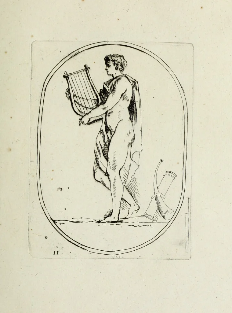 An illustration from Recueil de pierres gravees antiques, 1732, leaf 90