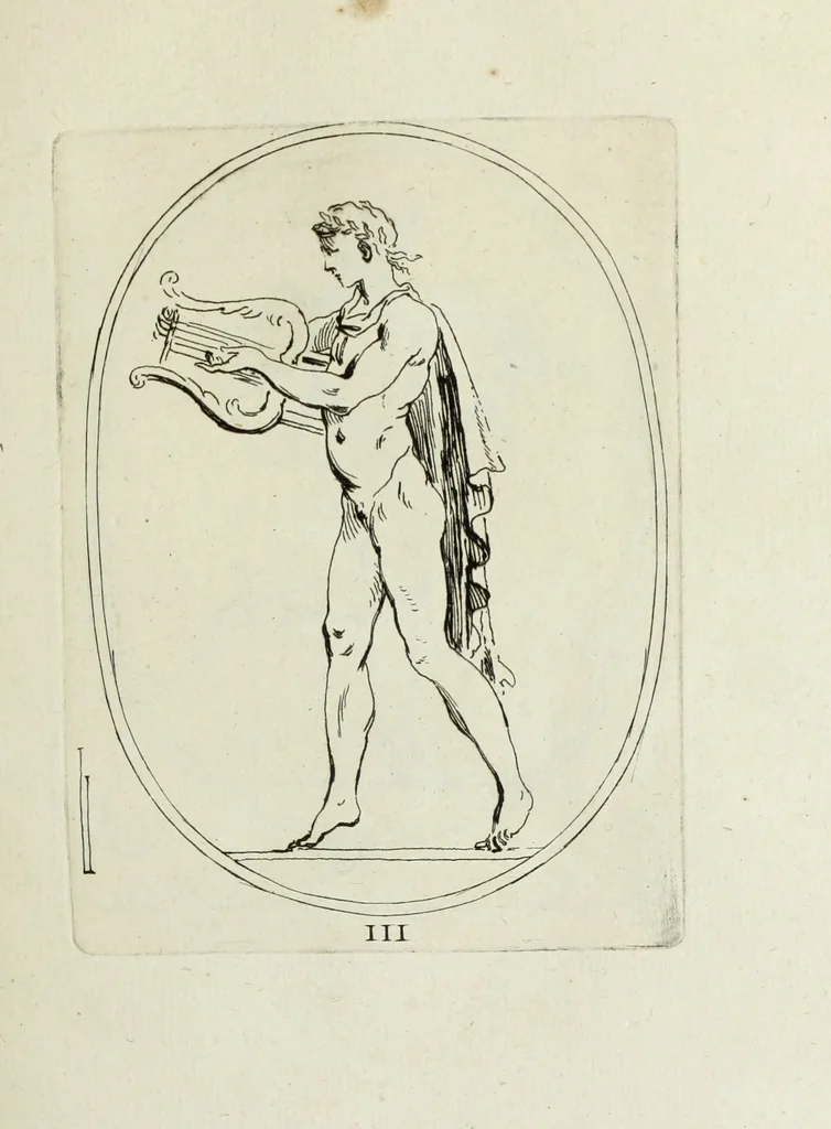 An illustration from Recueil de pierres gravees antiques, 1732, leaf 92
