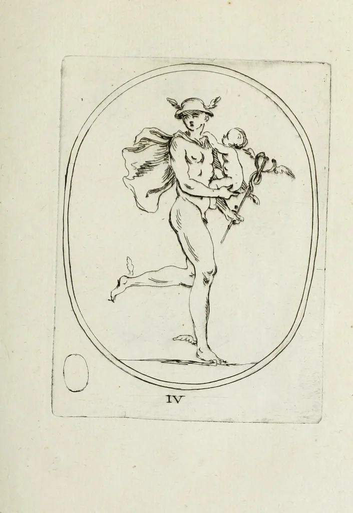 An illustration from Recueil de pierres gravees antiques, 1732, leaf 94