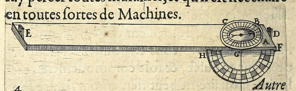 An illustration from Recueil de plusieurs machines militaires et feux artificiels pour la guerre & recreation : auec l'alphabet de Trittemius par laquelle chacun qui sçait escrire peut promptement composer congruement en latin, aussi le moyen d'escrire la nuict á son amy absent, 1620, leaf 44