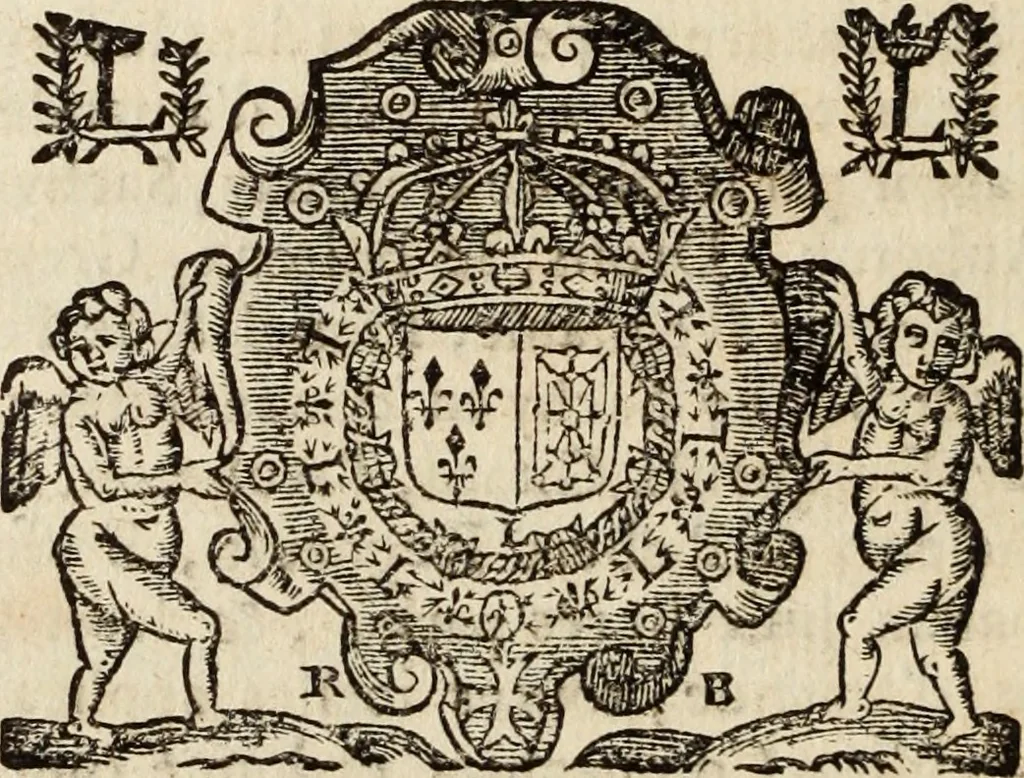 An illustration from Recueil des chartes, créations, confirmations et colonel, capitaines, major, officiers et trois cens archers de la ville de Paris, 1667, leaf 123