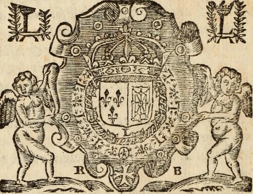An illustration from Recueil des chartes, créations, confirmations et colonel, capitaines, major, officiers et trois cens archers de la ville de Paris, 1667, leaf 243