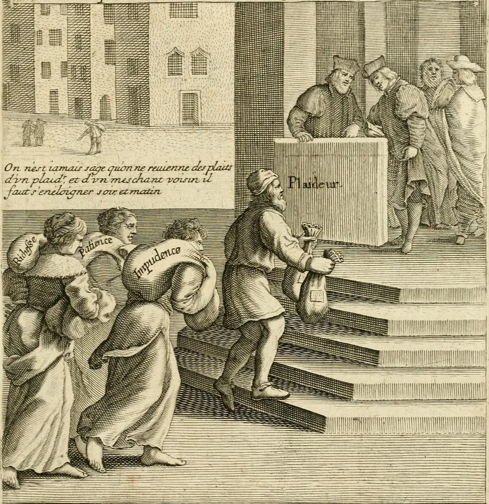 An illustration from Recueil des plus illustres proverbes, divises en trois livres ..., 1657, leaf 102