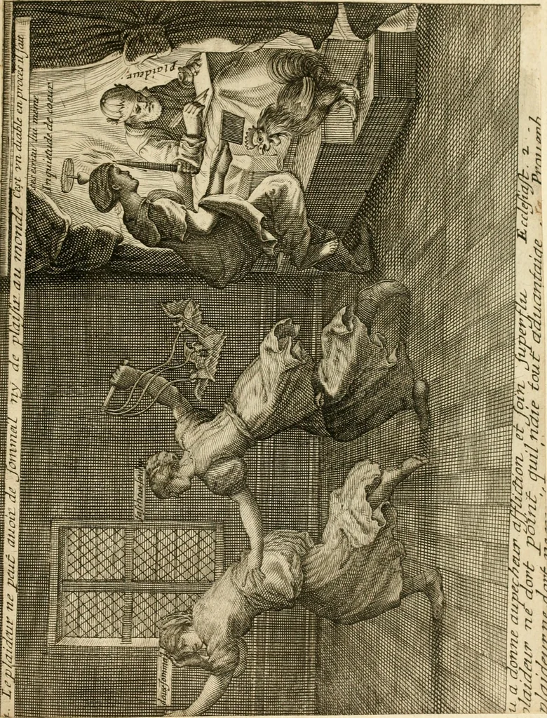 An illustration from Recueil des plus illustres proverbes, divises en trois livres ..., 1657, leaf 104