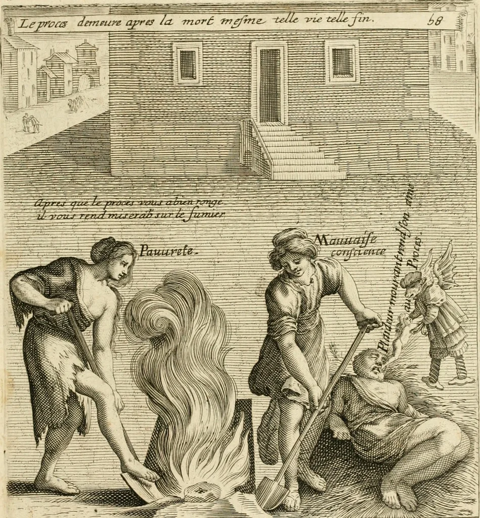 An illustration from Recueil des plus illustres proverbes, divises en trois livres ..., 1657, leaf 112