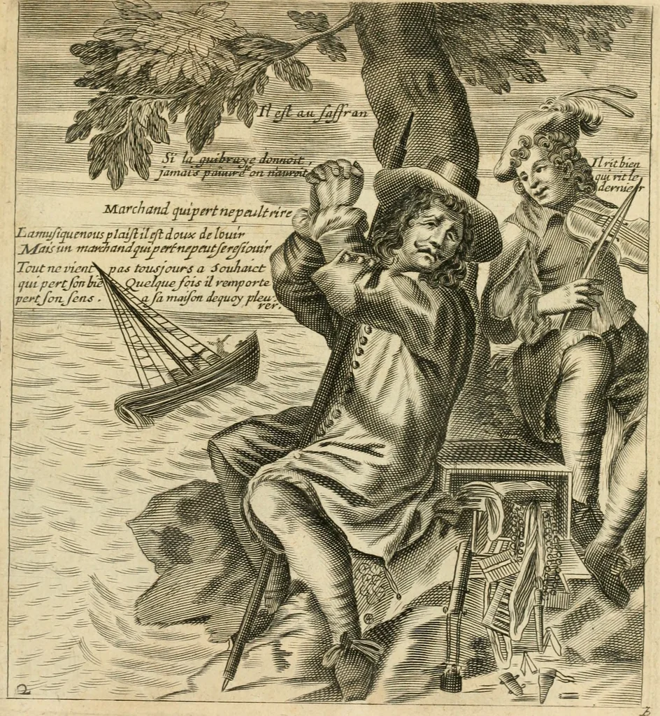 An illustration from Recueil des plus illustres proverbes, divises en trois livres ..., 1657, leaf 12