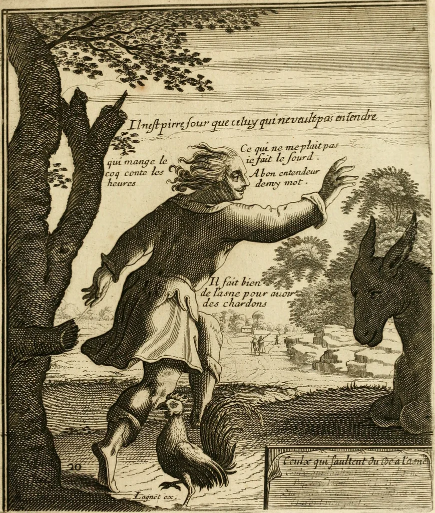 An illustration from Recueil des plus illustres proverbes, divises en trois livres ..., 1657, leaf 154
