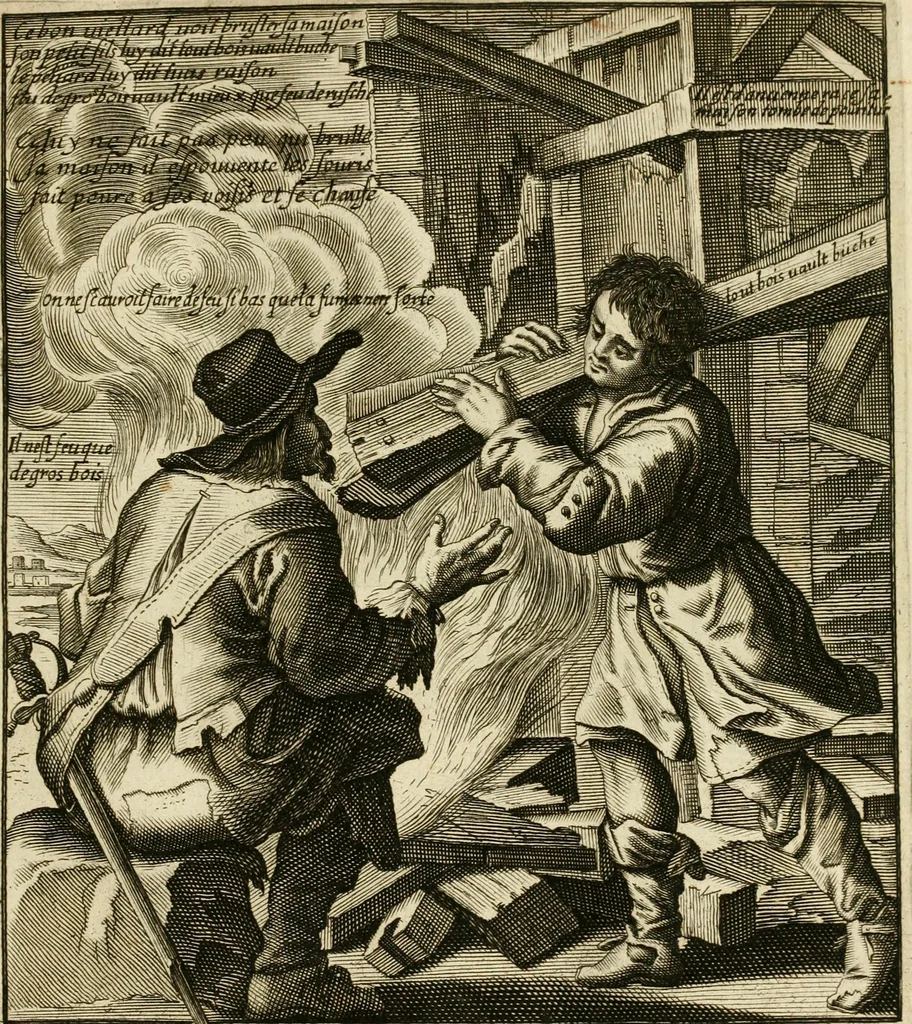 An illustration from Recueil des plus illustres proverbes, divises en trois livres ..., 1657, leaf 174