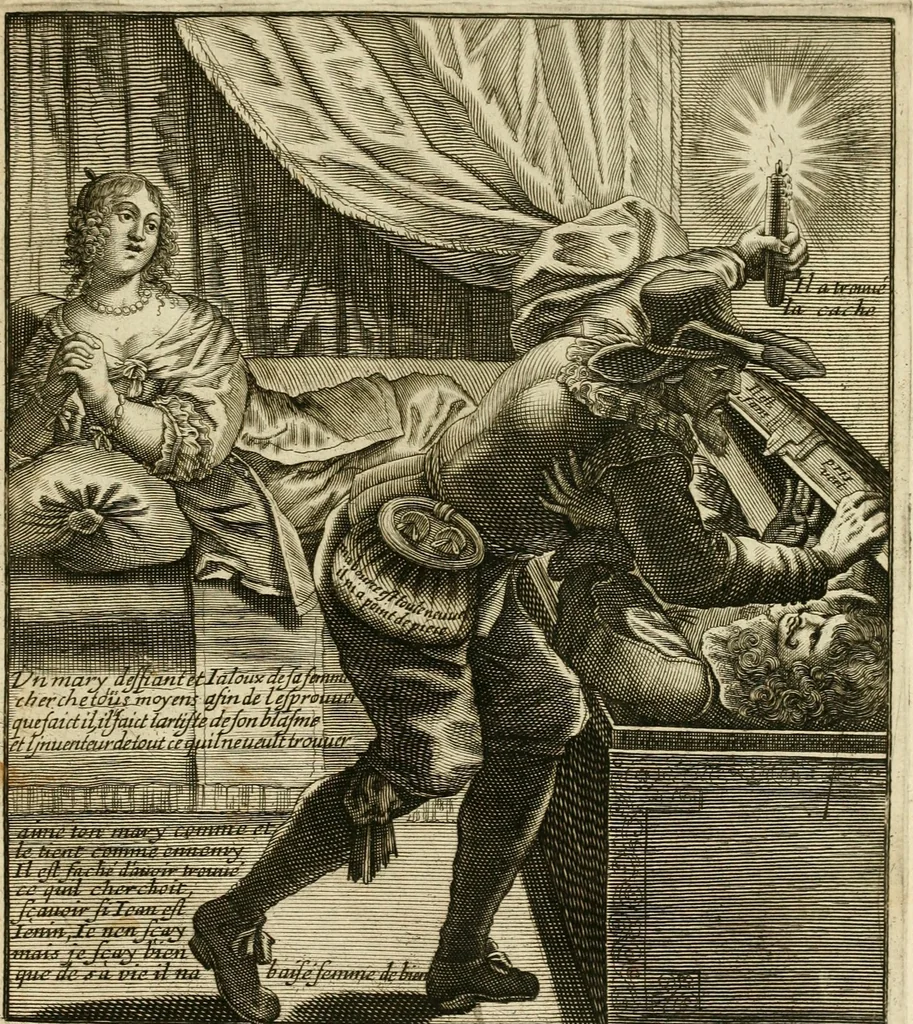An illustration from Recueil des plus illustres proverbes, divises en trois livres ..., 1657, leaf 176