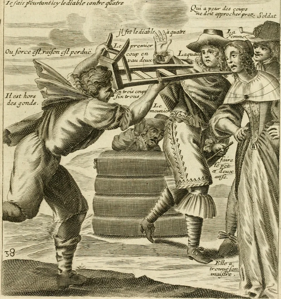 An illustration from Recueil des plus illustres proverbes, divises en trois livres ..., 1657, leaf 190