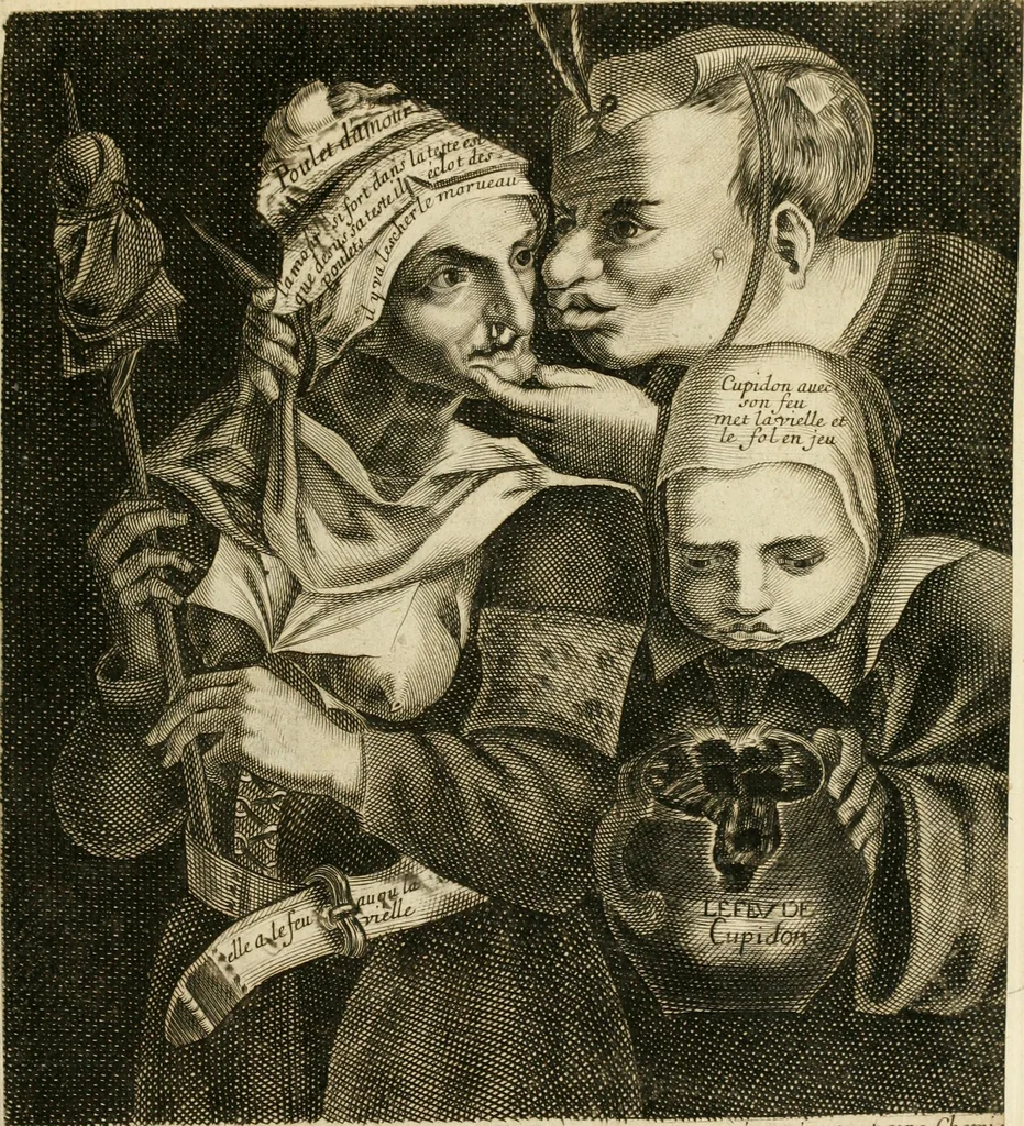 An illustration from Recueil des plus illustres proverbes, divises en trois livres ..., 1657, leaf 198