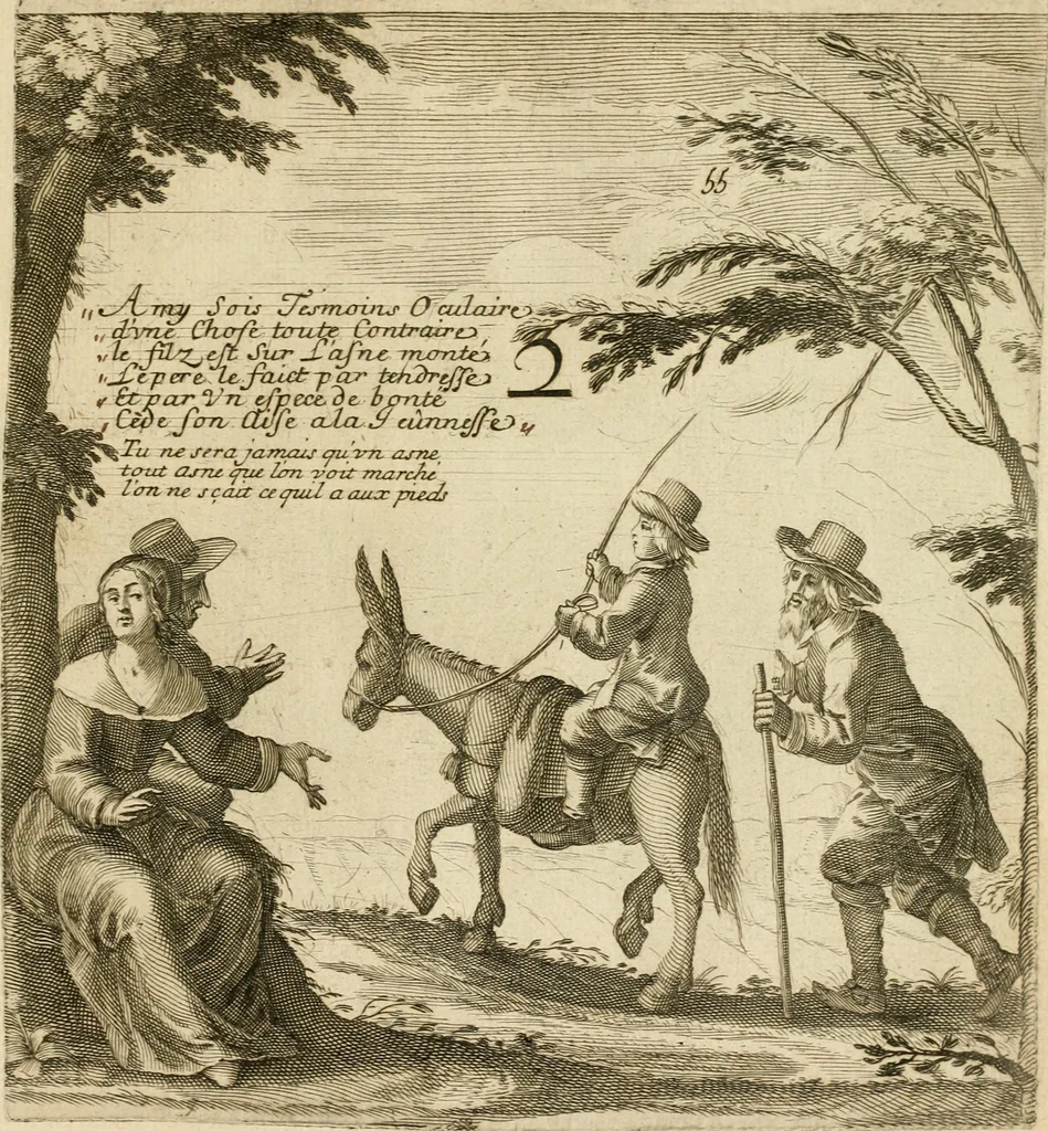 An illustration from Recueil des plus illustres proverbes, divises en trois livres ..., 1657, leaf 214
