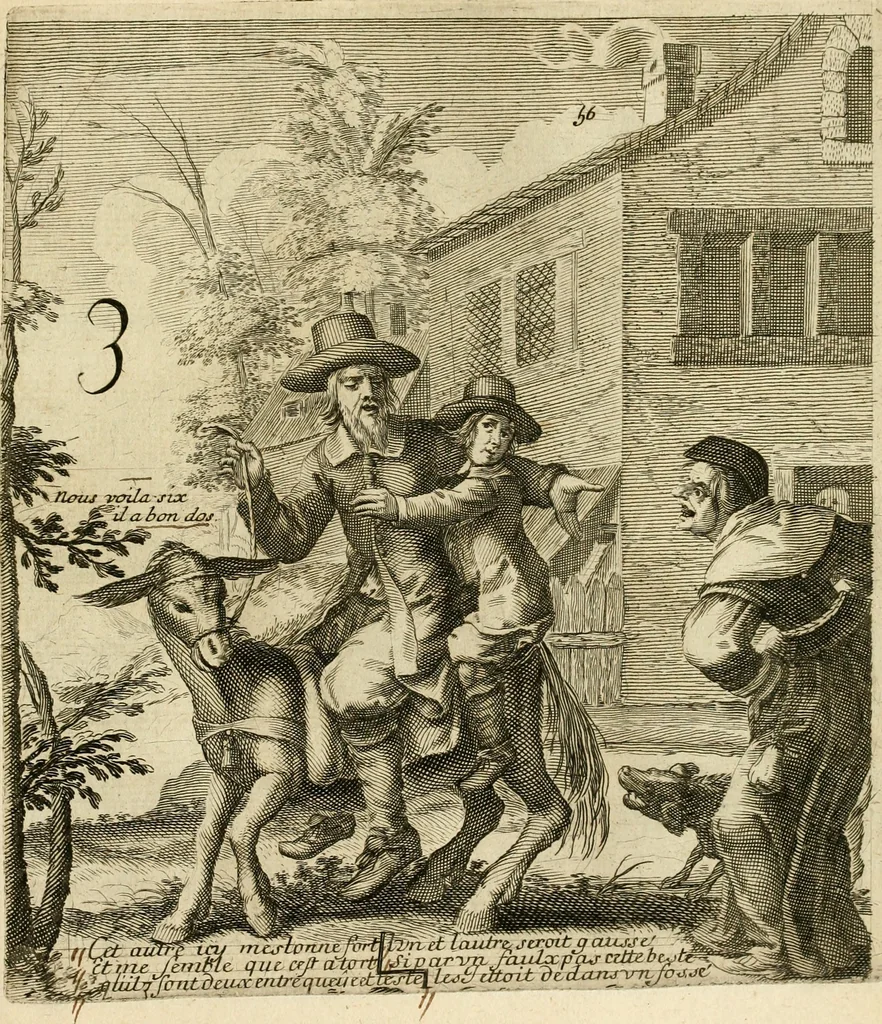 An illustration from Recueil des plus illustres proverbes, divises en trois livres ..., 1657, leaf 216
