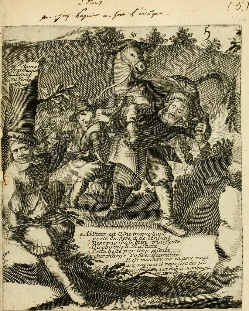 An illustration from Recueil des plus illustres proverbes, divises en trois livres ..., 1657, leaf 220
