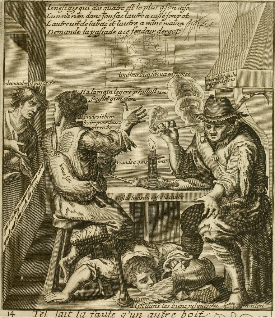 An illustration from Recueil des plus illustres proverbes, divises en trois livres ..., 1657, leaf 268