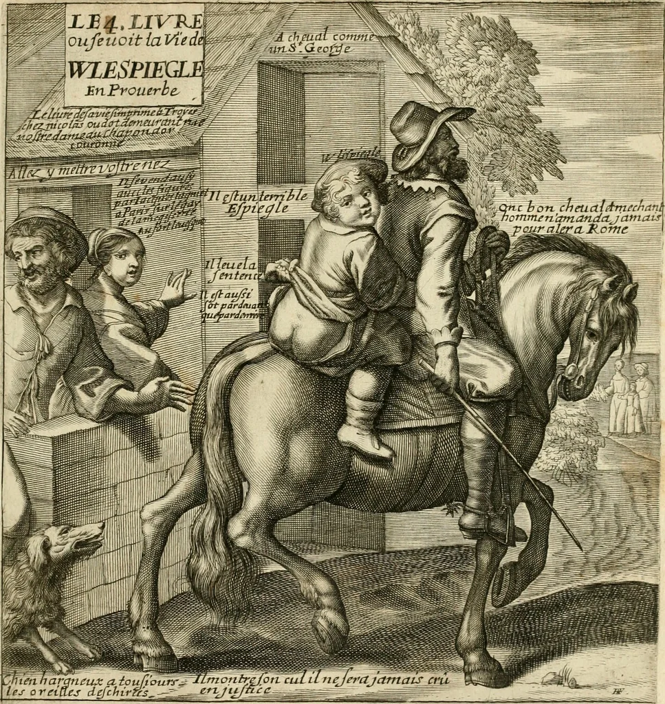 An illustration from Recueil des plus illustres proverbes, divises en trois livres ..., 1657, leaf 310