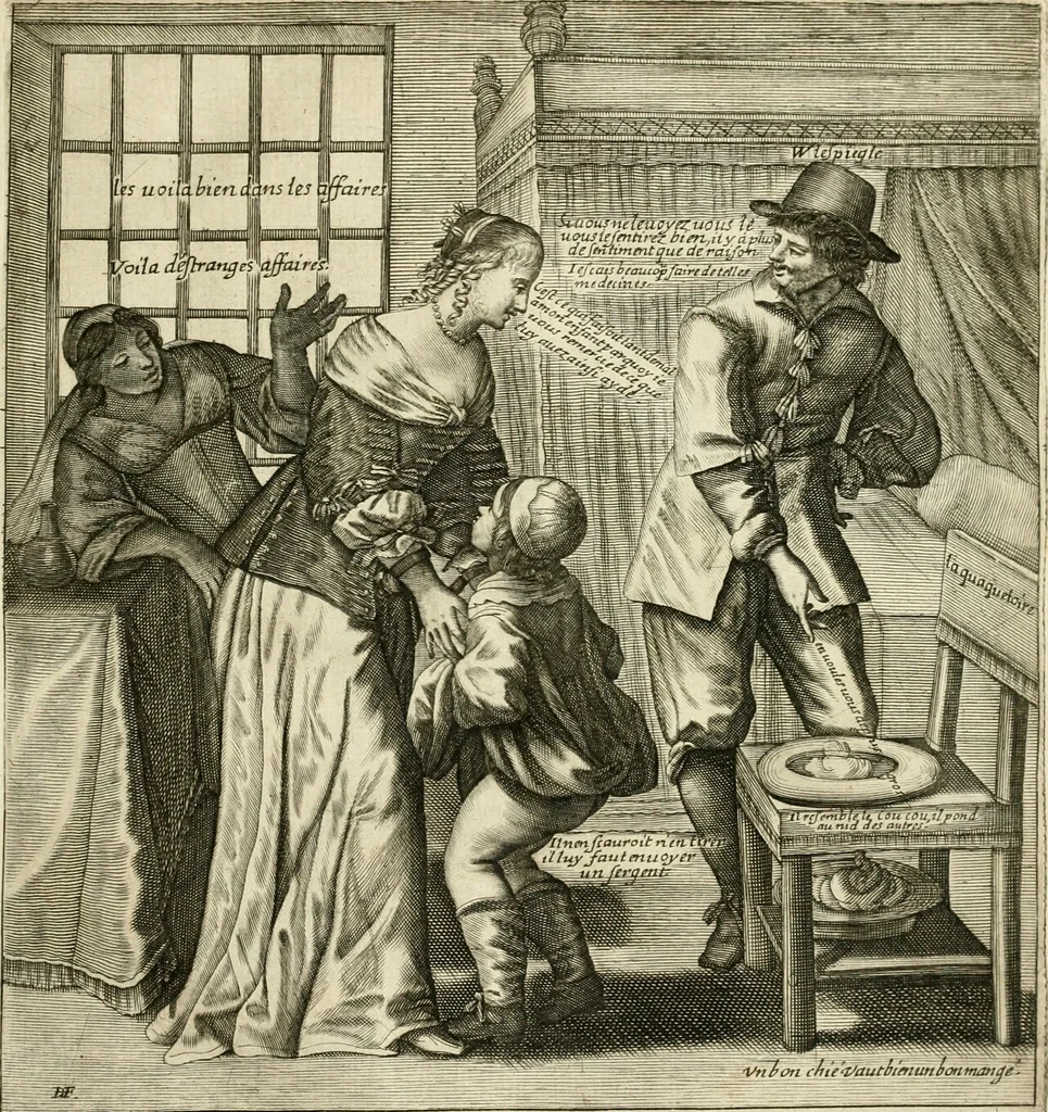 An illustration from Recueil des plus illustres proverbes, divises en trois livres ..., 1657, leaf 322