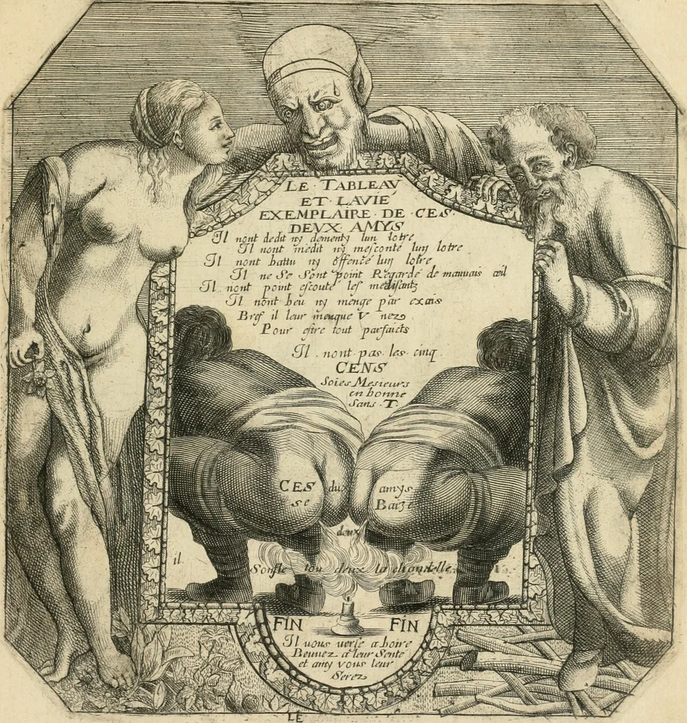 An illustration from Recueil des plus illustres proverbes, divises en trois livres ..., 1657, leaf 68