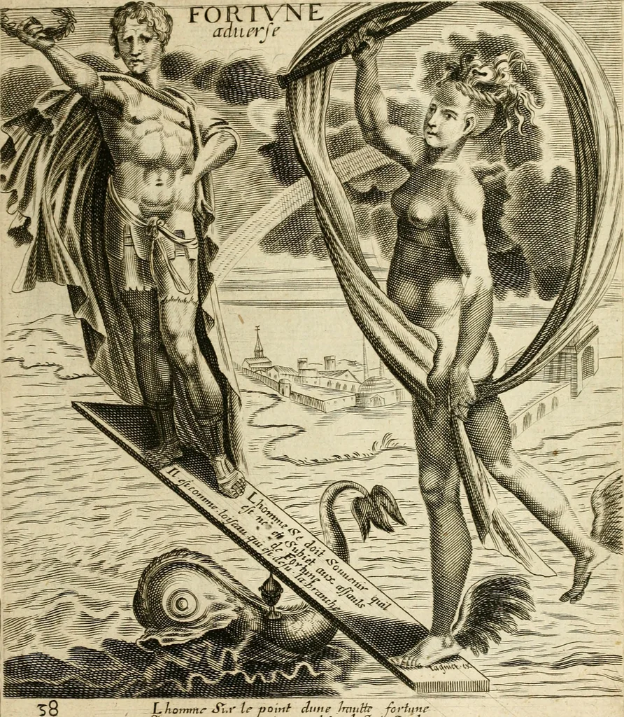 An illustration from Recueil des plus illustres proverbes, divises en trois livres ..., 1657, leaf 76