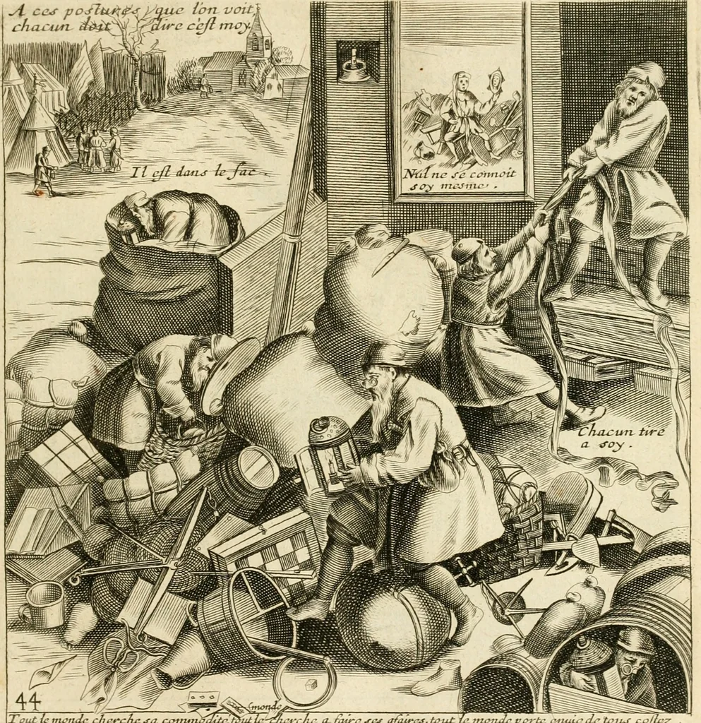 An illustration from Recueil des plus illustres proverbes, divises en trois livres ..., 1657, leaf 86
