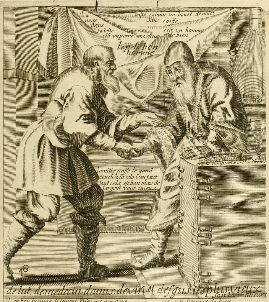 An illustration from Recueil des plus illustres proverbes, divises en trois livres ..., 1657, leaf 92