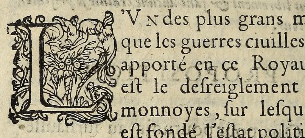 An illustration from Recueil des principaux advis donnez ès assemblées faictes par commandement du Roy en l'Abbaye Seinct-Germain-des-Prez, au mois d'aoust dernier, sur le contenu des Mémoires présentez à Sa Majesté estant en la ville de Poictiers, portans l'establissement du compte par escuz et suppression de celuy par solz et livres /, 1578, leaf 10