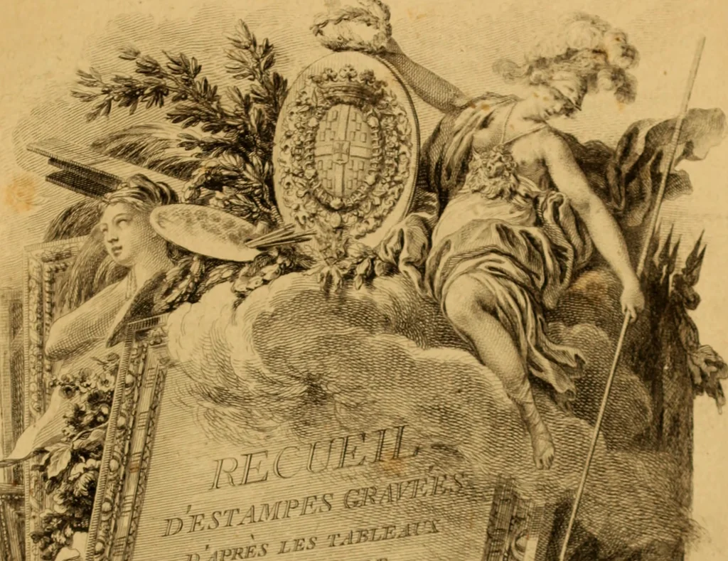An illustration from Recueil d'estampes gravées d'après les tableaux du cabinet de Monseigneur le duc de Choiseul, 1771, leaf 10